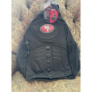 San Francisco 49ers NFL Team Logo Backpack Football Black Red NWT